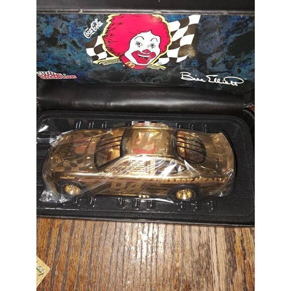 Vintage 98 Racing Champion 24KT Gold Bill Elliott McDonald  Happy Meal Nascar - Picture 5 of 9